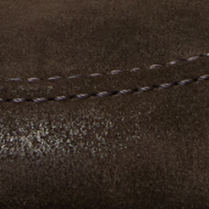 Closeup of Burnished calf suede upper
