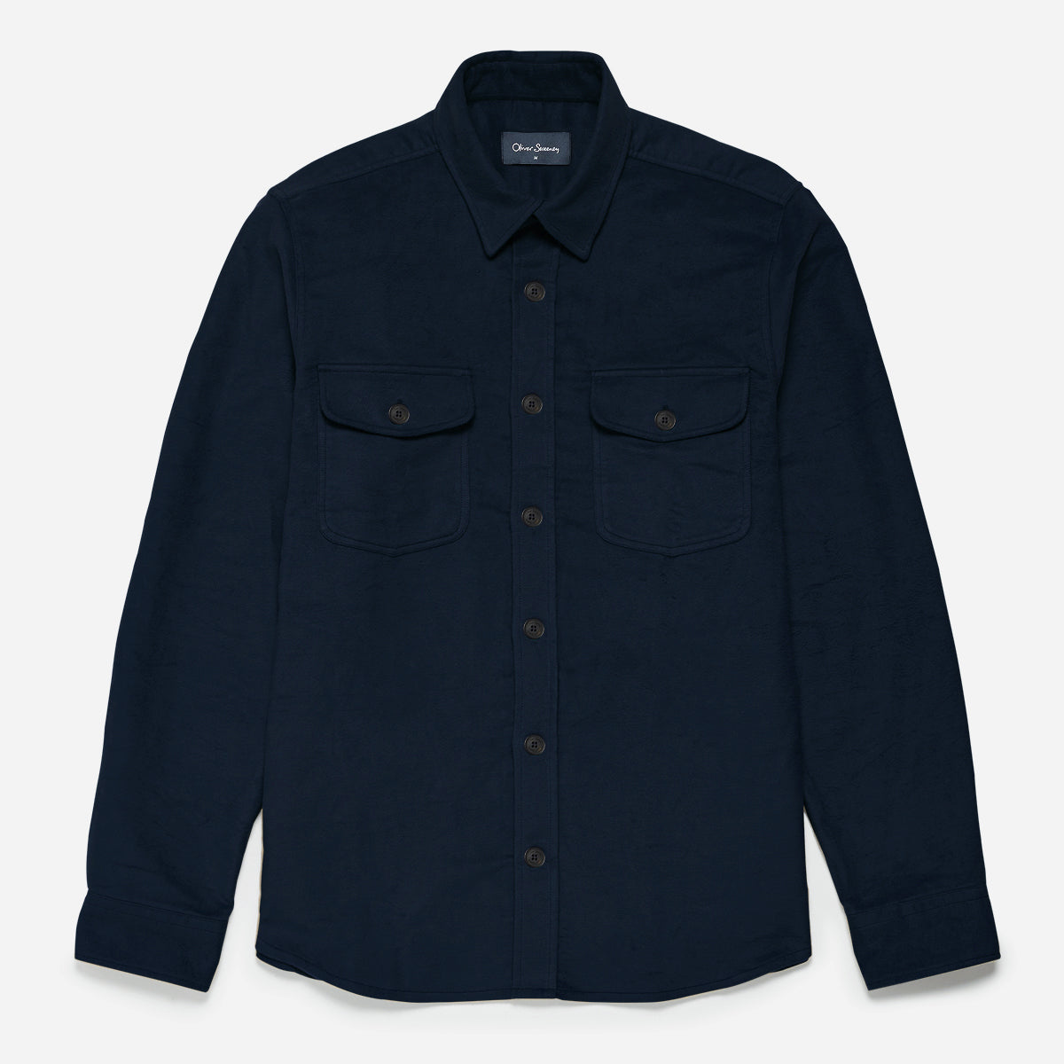 シャツ/ブラウス(長袖/七分) bluelea Silky Jacquard Blouse AW (Navy) Jacquard silk - navy blue