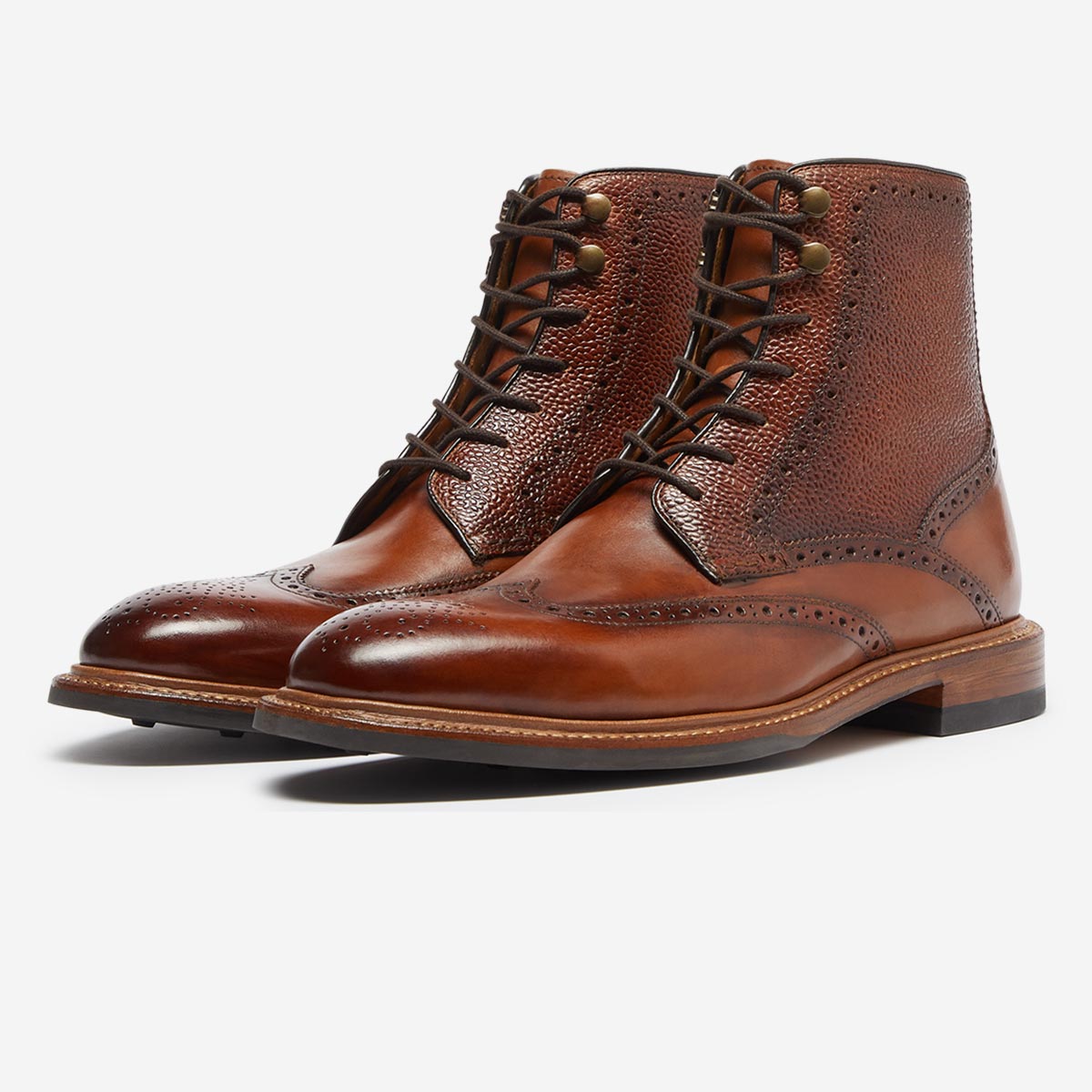 blutenblatt BROGUE MASTER BOOTS ブラウン Blackwater Dark Tan Brogue Boots | Men's Boots | Oliver Sweeney
