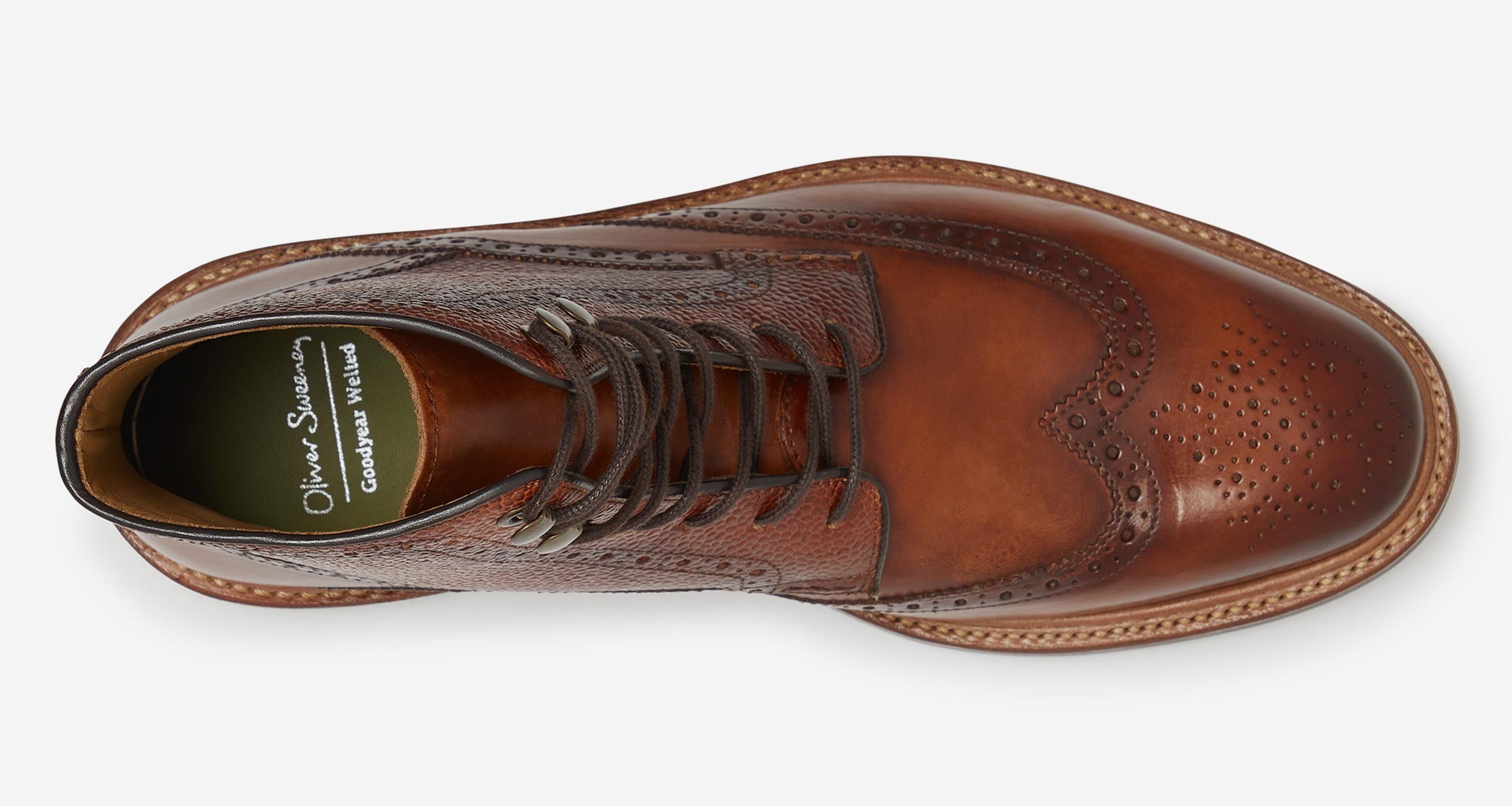 Blackwater Dark Tan Brogue Boots | Men