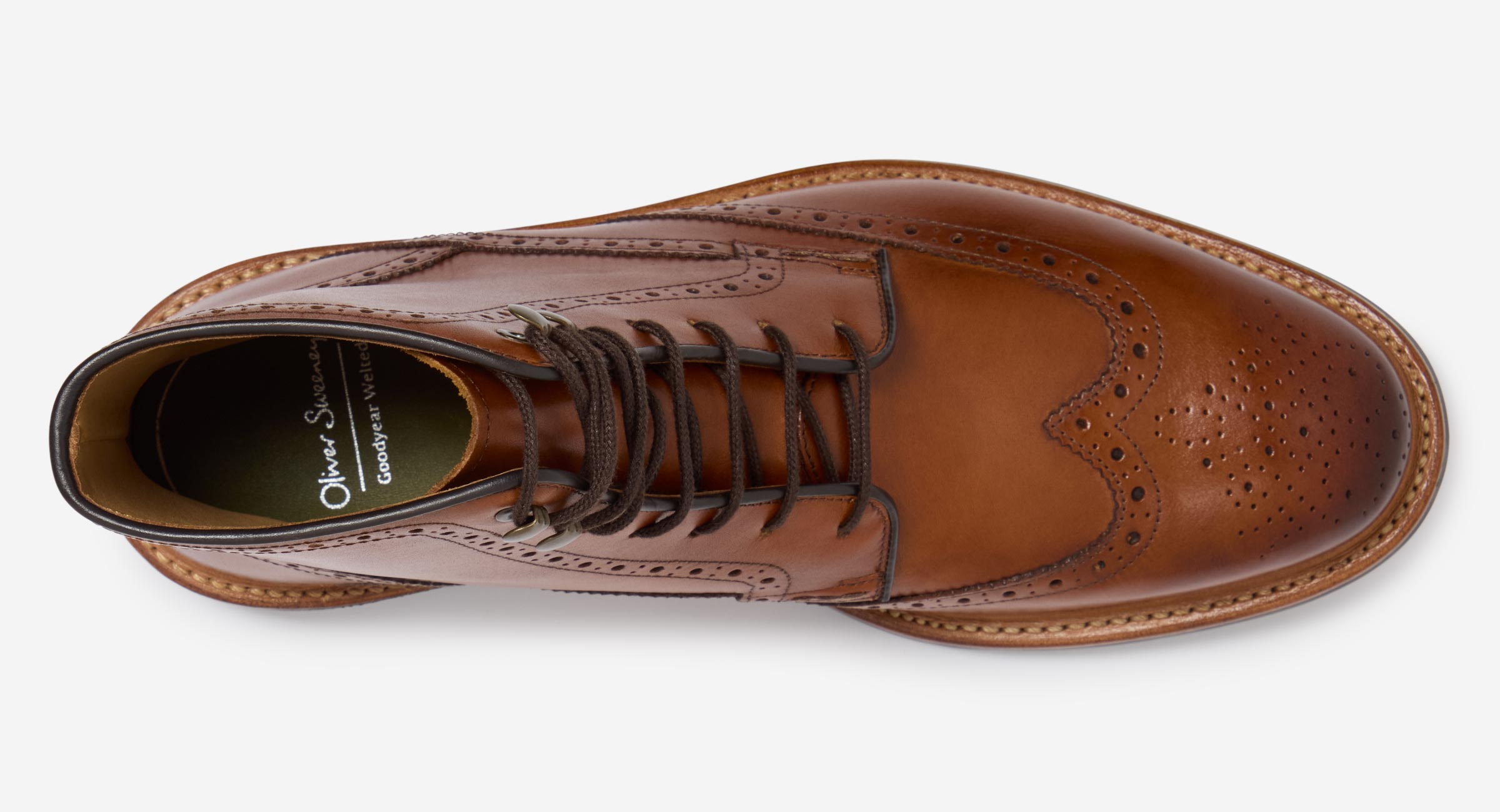 Oliver Sweeney Wren Tan Brogue Boots Mens Size 10.5 No Box Oliver Sweeney Men main image 2