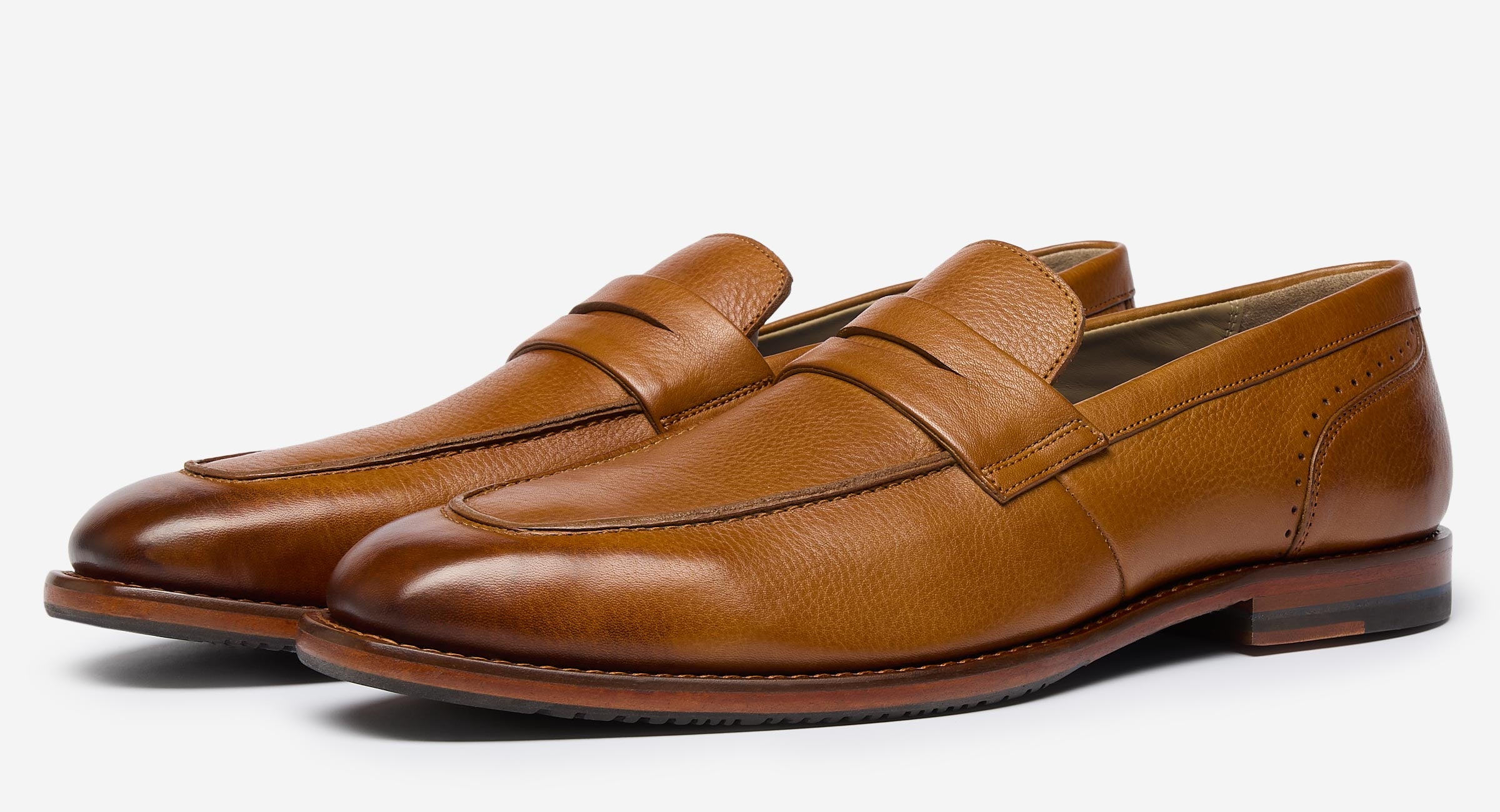 Buckland Tan Penny Loafers Men's Shoes Oliver Sweeney