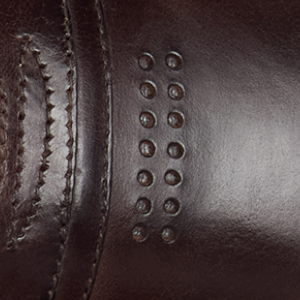 Closeup of Perforated leather quarter