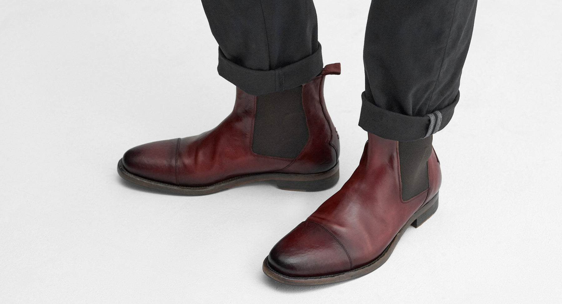 Cadotto Burgundy Leather Chelsea Boot Men s Boots Oliver Sweeney
