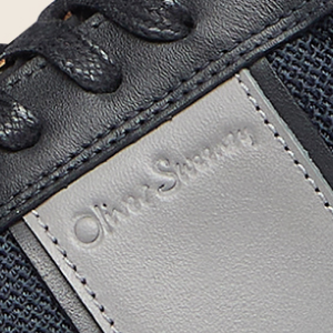Closeup of Debossed logo