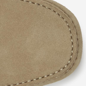 Closeup of Tonal moccasin stitching