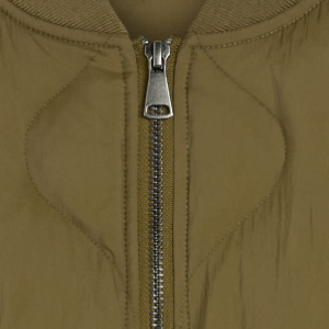 Closeup of Polished metal double zip