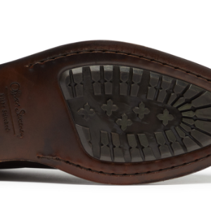 Closeup of Leather sole with rubber inlay