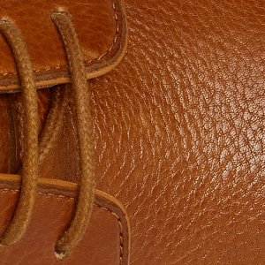 Closeup of Milled leather upper