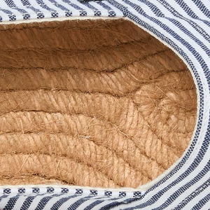 Closeup of Hand-coiled jute insole