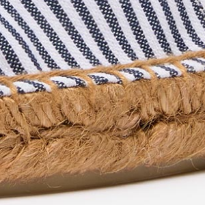 Closeup of Hand-woven side stitch