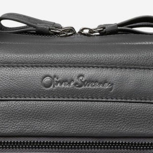 Closeup of Debossed logo