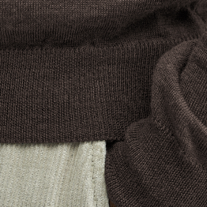 Closeup of Ribbed cuffs & hem