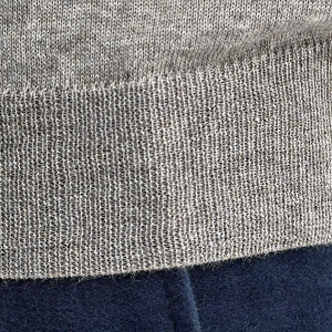 Closeup of Ribbed cuffs & hem