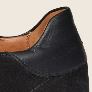 Closeup of Matte calf leather trim
