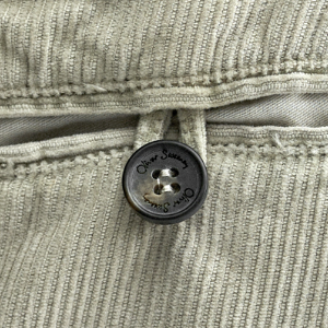 Closeup of Branded horn buttons