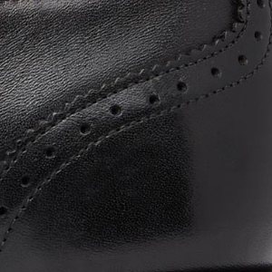 Closeup of Heel brogue detail