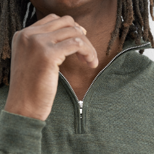 Closeup of Quarter zip