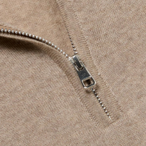Closeup of Polished metal zip