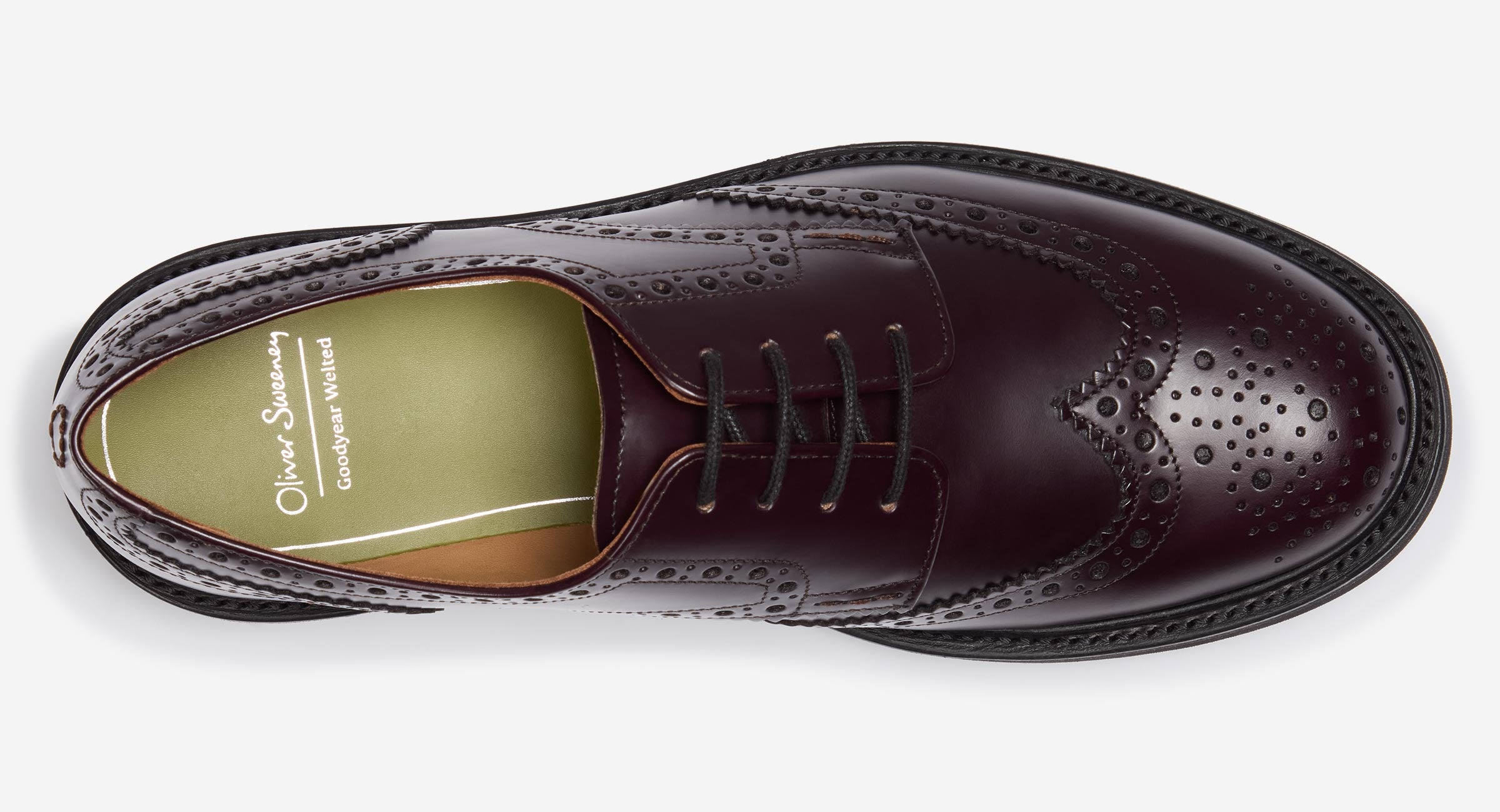 Oliver Sweeney Derby Wingtip Brogue Burgundy Brown Leather Dress Shoes US 10.5 il_fullxfull.3661316871_eaed.jpg main image 3