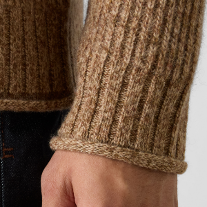 Closeup of Rolled cuffs & hem