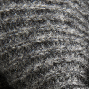 Closeup of 5 gauge knit with a melange twist