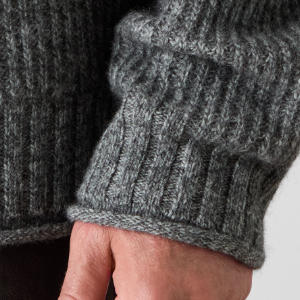 Closeup of Rolled cuffs & hem