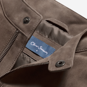 Closeup of Press stud neck closure