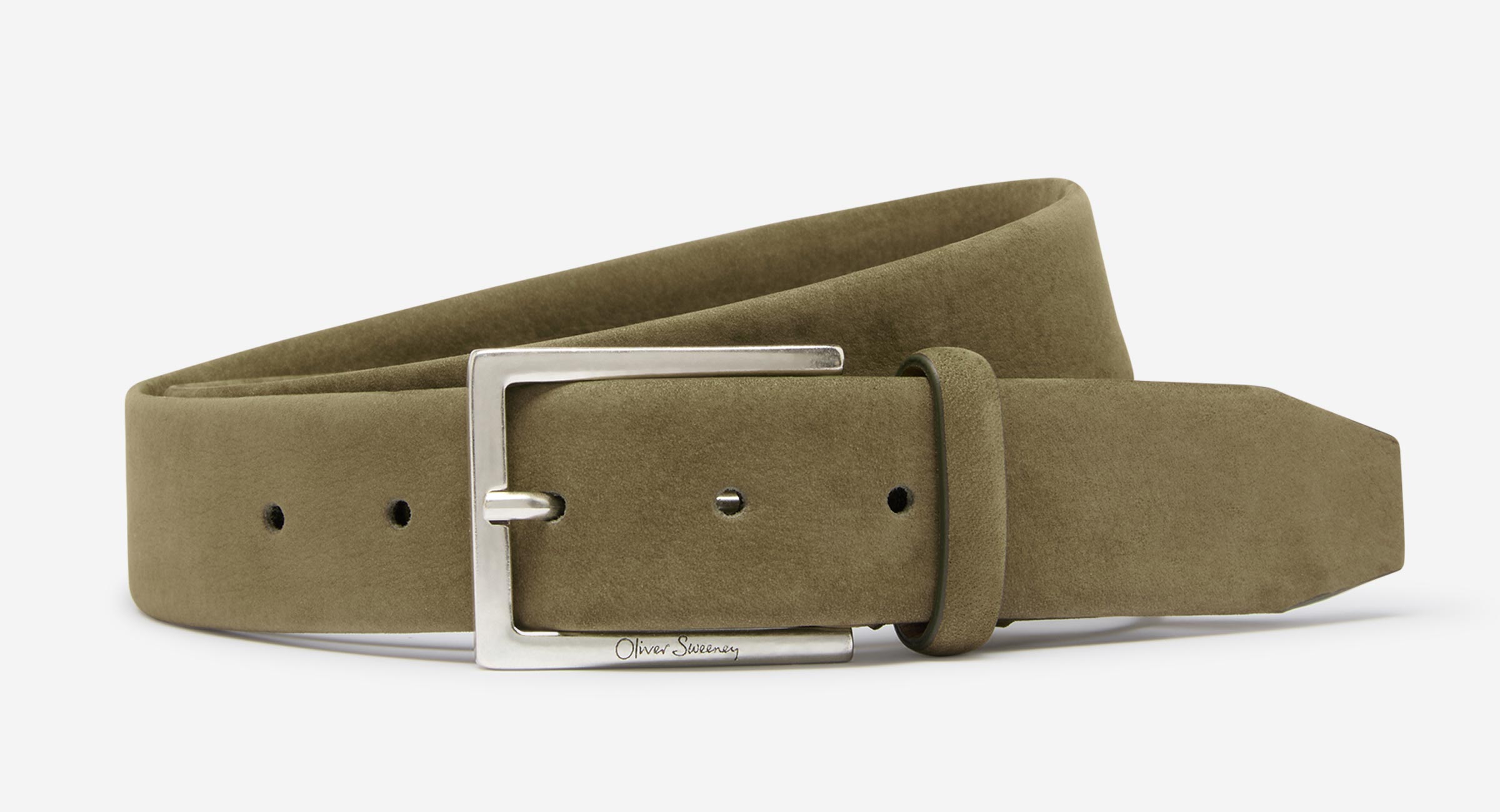 Dongo Khaki Nubuck Belt Men's Belts Oliver Sweeney