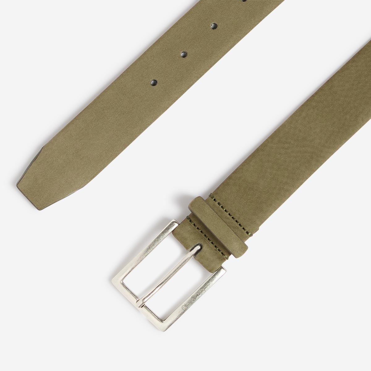 Dongo Khaki Nubuck Belt Men's Belts Oliver Sweeney