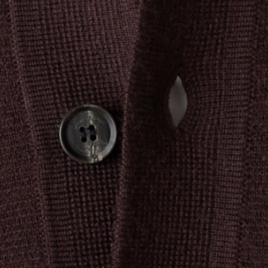 Closeup of Branded horn buttons