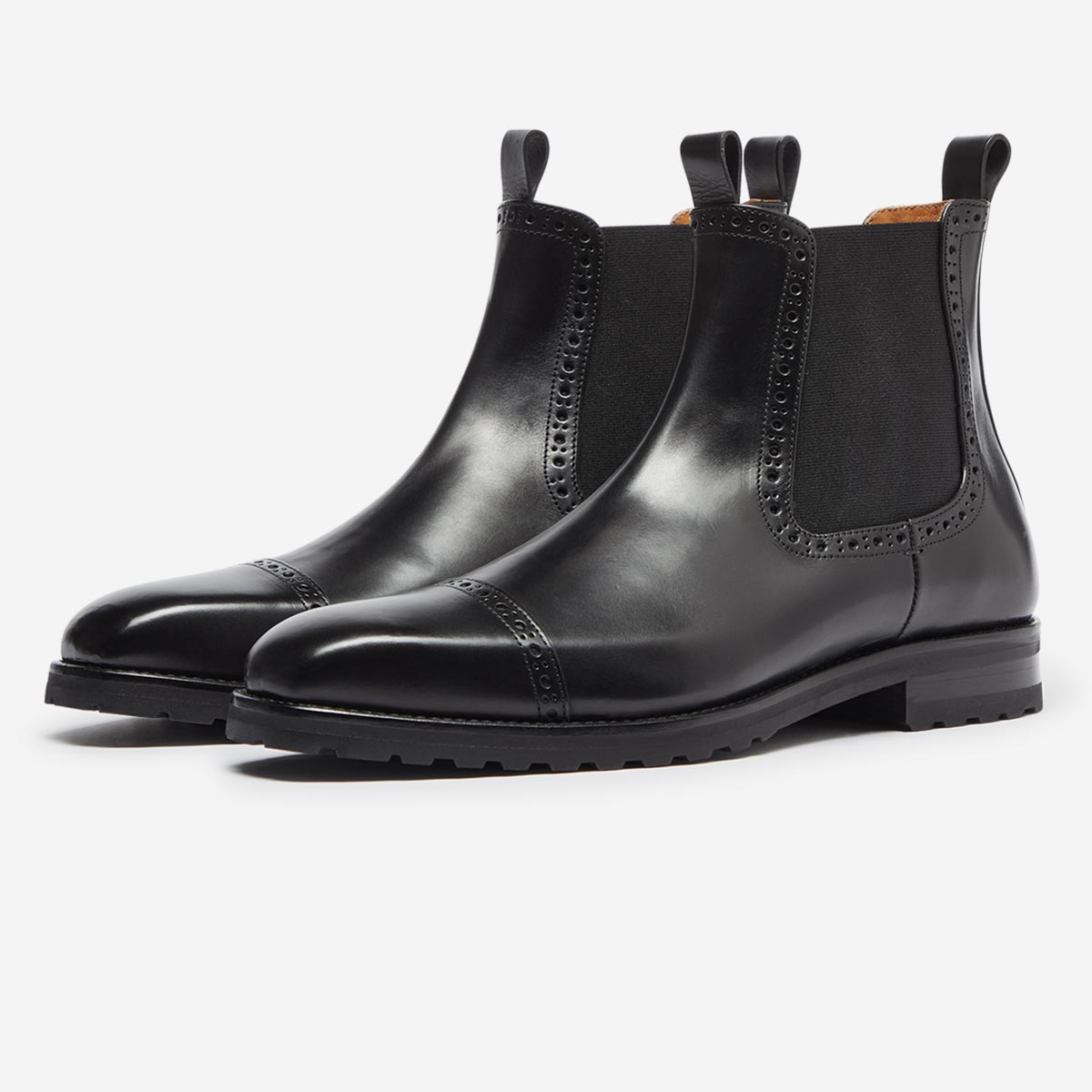 Dasa Black Brogue Boots | Men's Boots | Oliver Sweeney