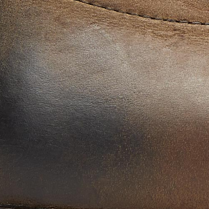 Closeup of Waxed calf leather upper