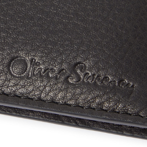 Closeup of Embossed logo and tonal stitching