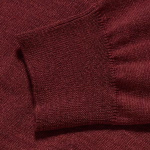 Closeup of Ribbed cuffs & hem