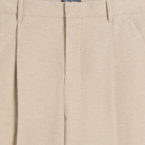 Closeup of Single front pleats