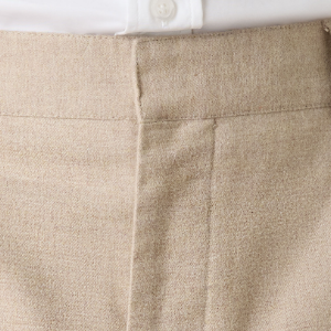 Closeup of Zip fly with hook & bar