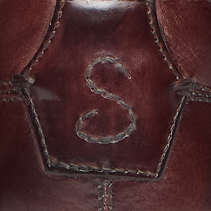 Closeup of Hand-finished calf leather upper