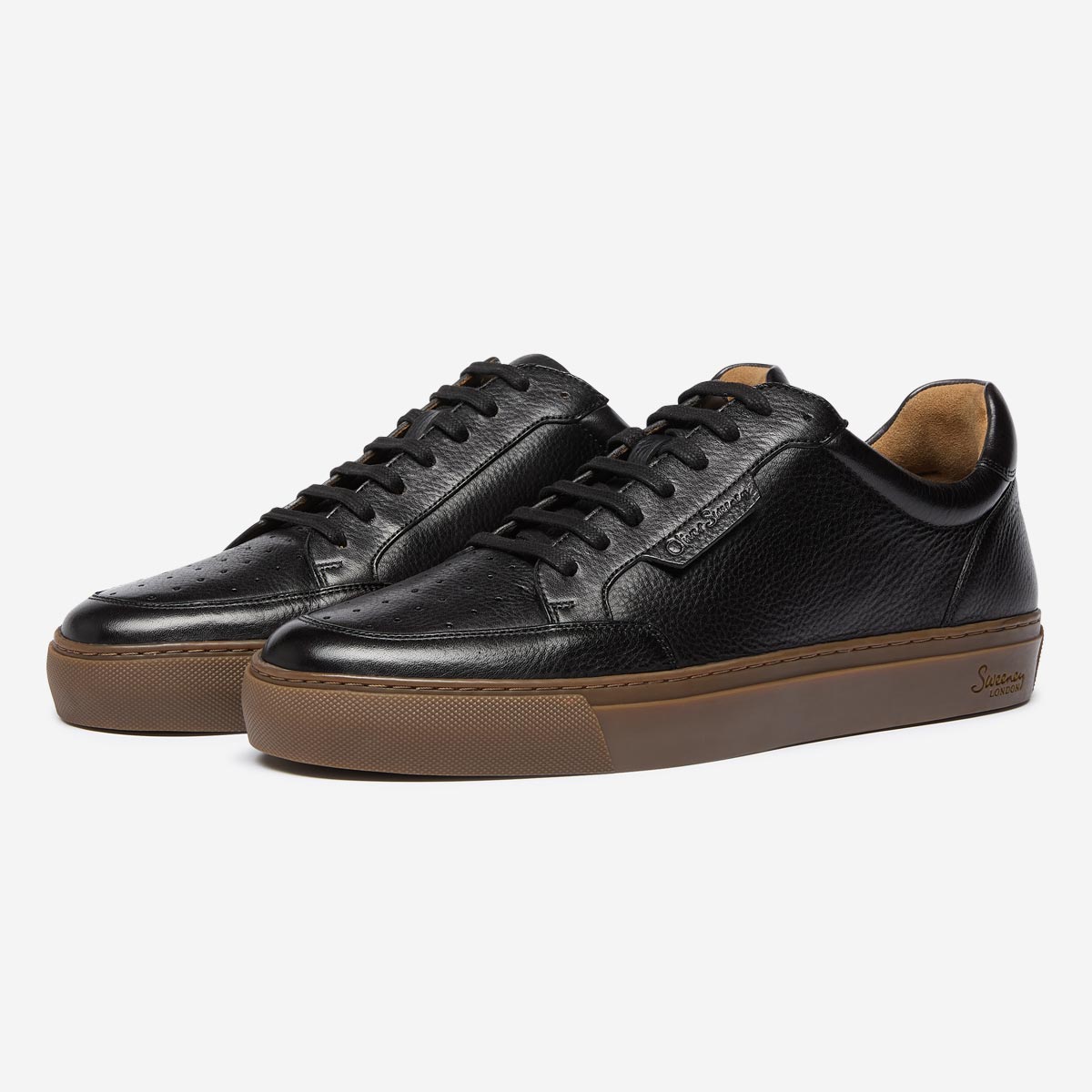 Edwalton Black Leather Trainers | Men's Trainers | Oliver Sweeney