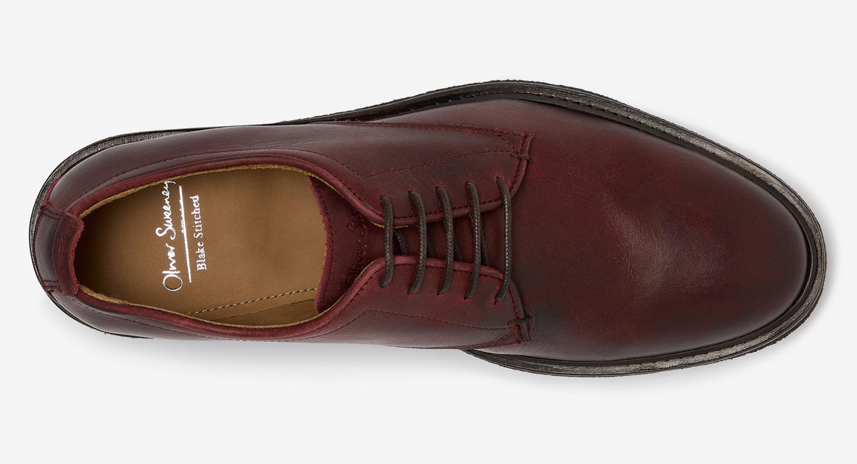 Elvas Burgundy Derby Shoes Men's Shoes Oliver Sweeney
