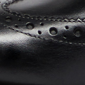 Closeup of Polished leather upper