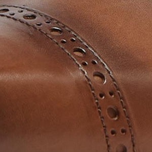 Closeup of Antiqued Calf leather upper