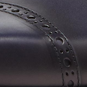 Closeup of Antiqued Calf leather upper