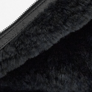 Closeup of Shearling lining