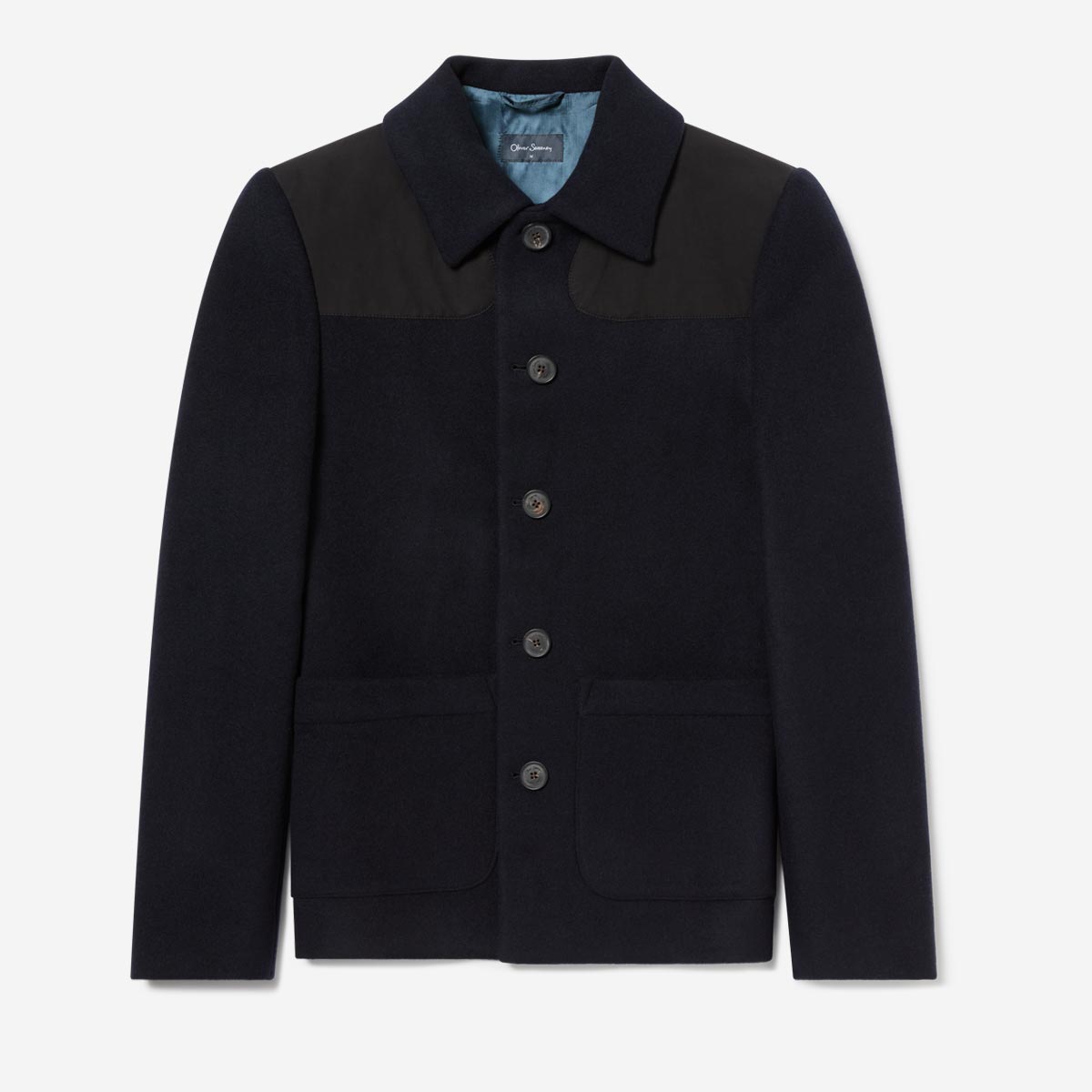 Fontelo Navy Wool Coat | Men