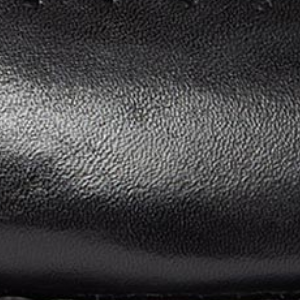Closeup of Hand polished leather upper