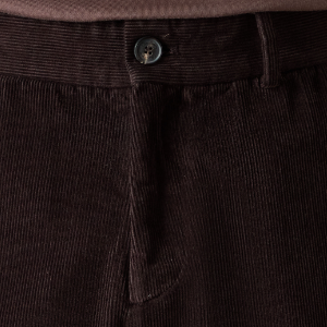 Closeup of Zip fly with button closure