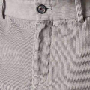 Closeup of Zip fly with button closure
