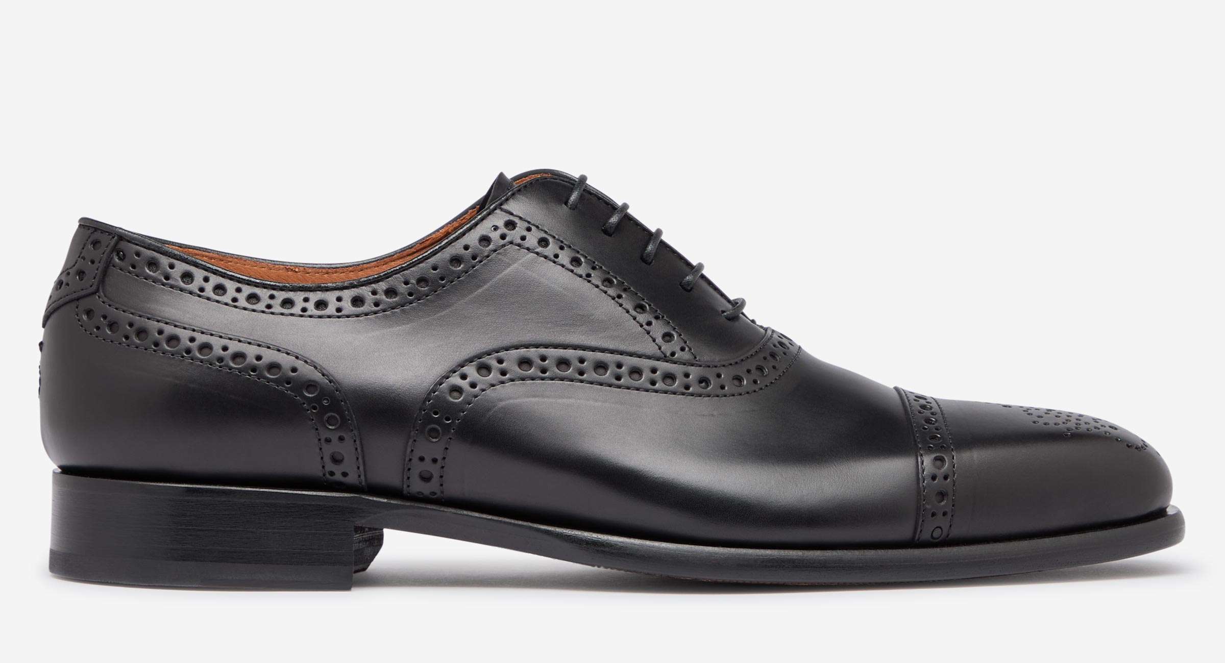 Falerna Black Oxford Brogues Men's Shoes Oliver Sweeney - Main Image