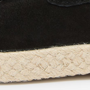 Closeup of Woven jute sole edge